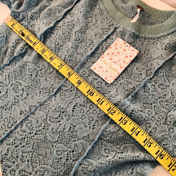 Free People Tunic Top Blue Womens XS - Picture 7 of 11